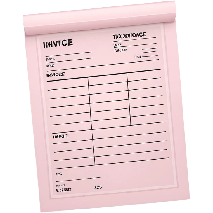 Pale Pink E-Tax Invoice paper emoji