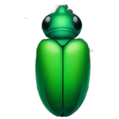 green and purple bug emoji