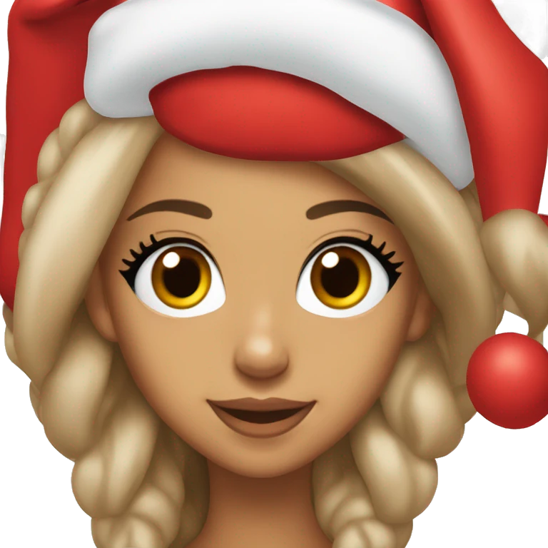 ariana grande with santa hat emoji