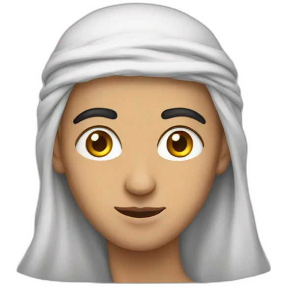 Arab without eyes, nose and mouth emoji