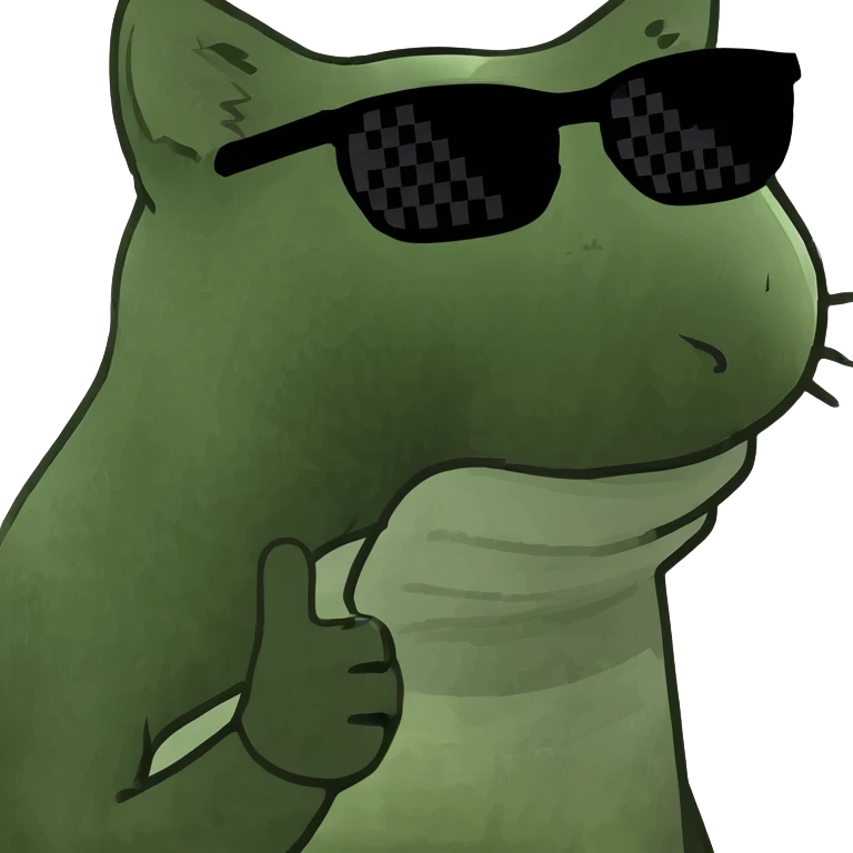 Cat with sunglasses emoji