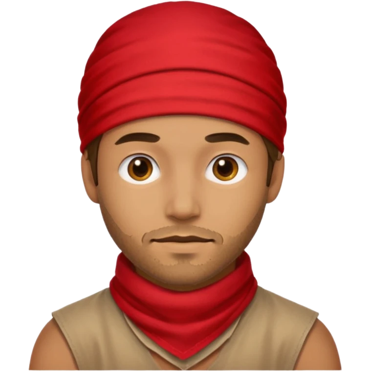 man with wearing red bandana emoji