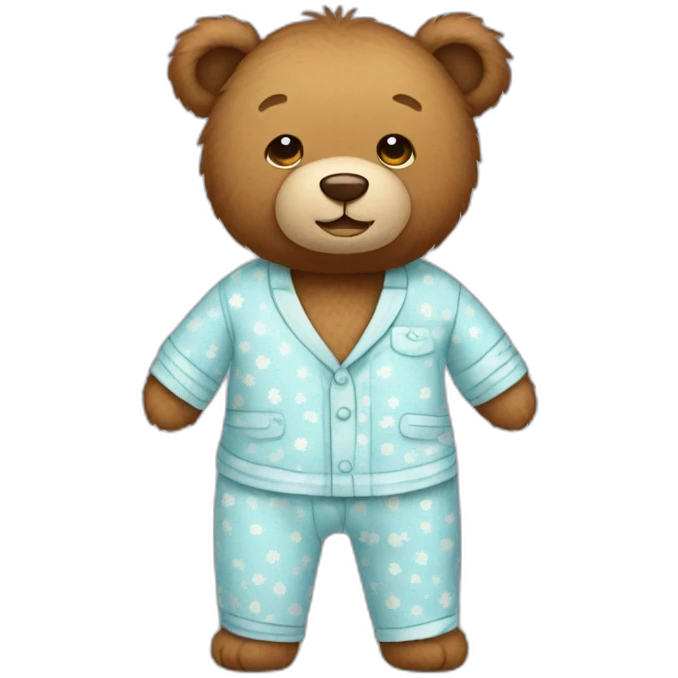 Teddy bear in pijamas emoji