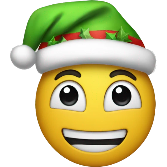 christmas smiley emoji