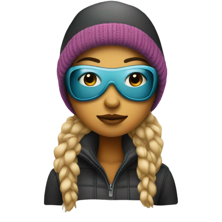 Fashion girl with ski mask emoji