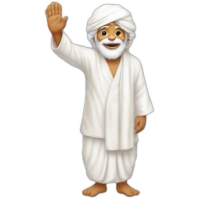 Sai Baba Waving Goodbye emoji