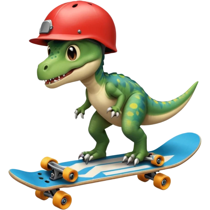 NoDinosaur on a skateboard emoji