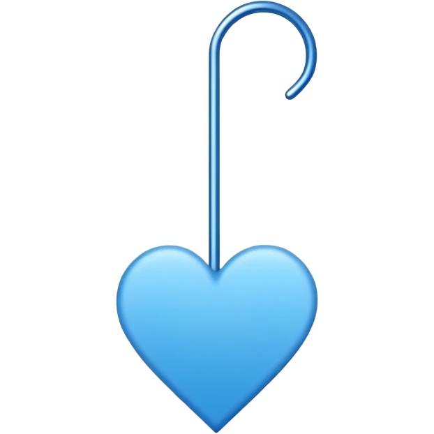 blue heart patterned bookmark emoji