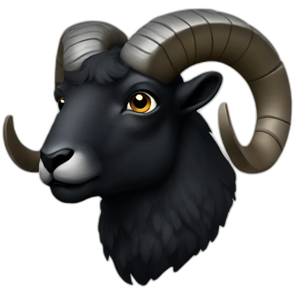 Big Black ram emoji