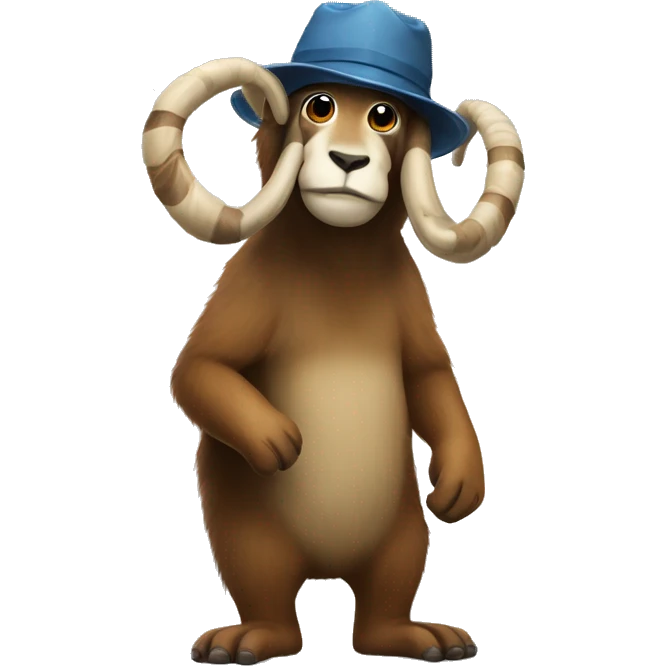 Mammot wearing Toe Jammer as a hat  emoji