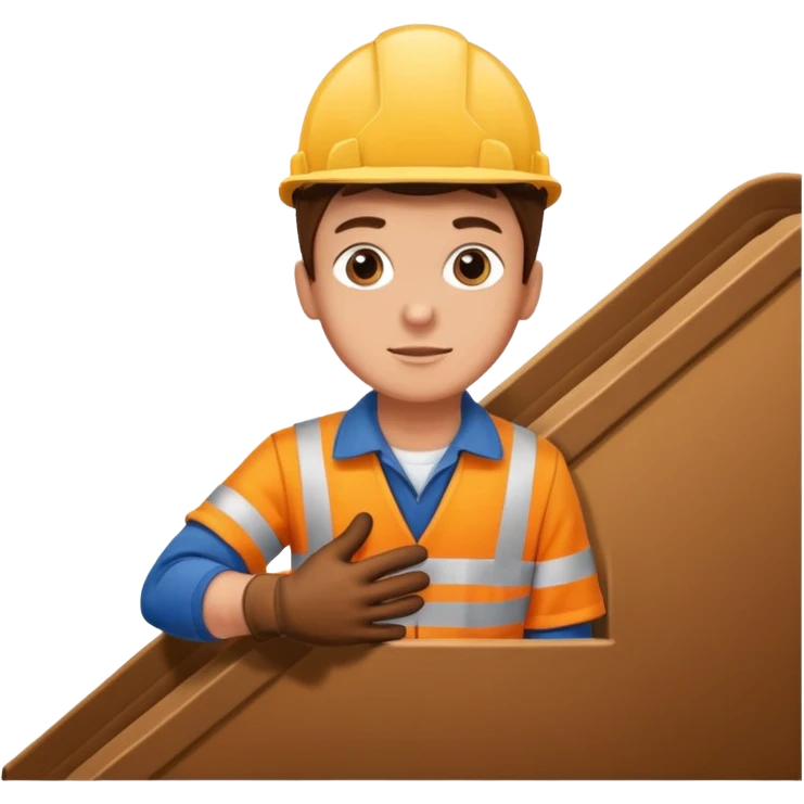 Stair Spotter + gloves. negative : character. emoji