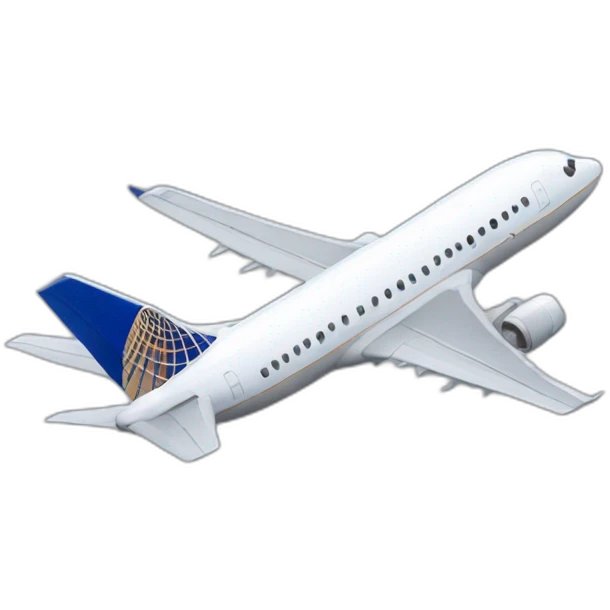 Plane with United airlines logo emoji
