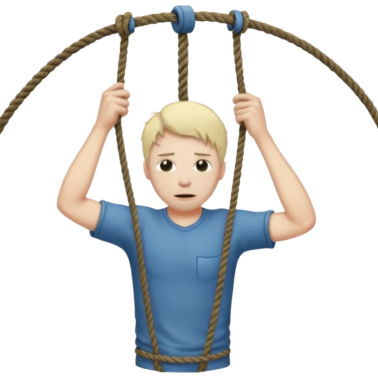 Man hanging himself with a rope  emoji