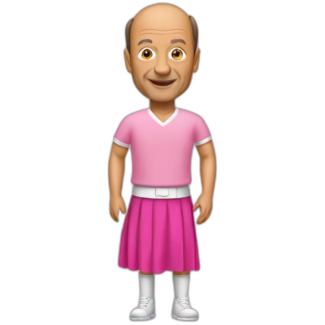 traian basescu wearing a pink skirt emoji