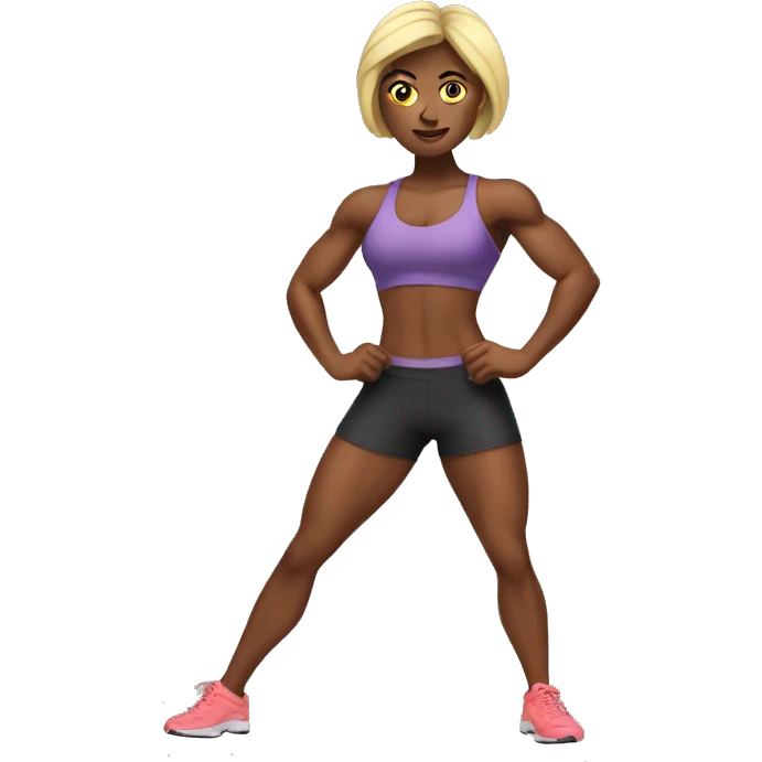 muscle girl emoji