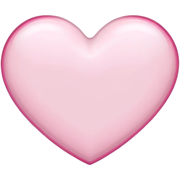 White heart with pink outline emoji