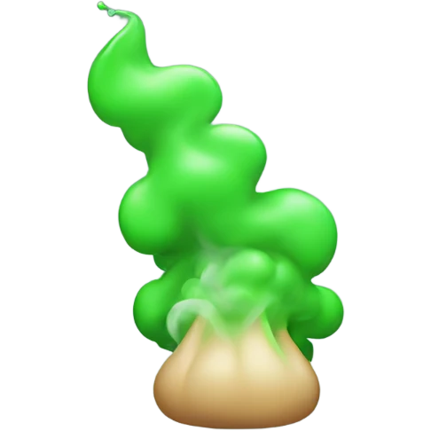 dog farting green smoke emoji