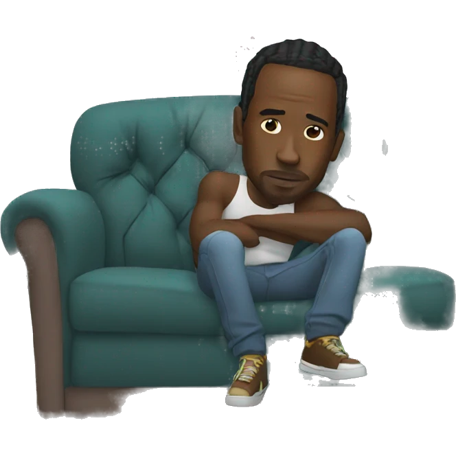Travis Scott on a couch emoji
