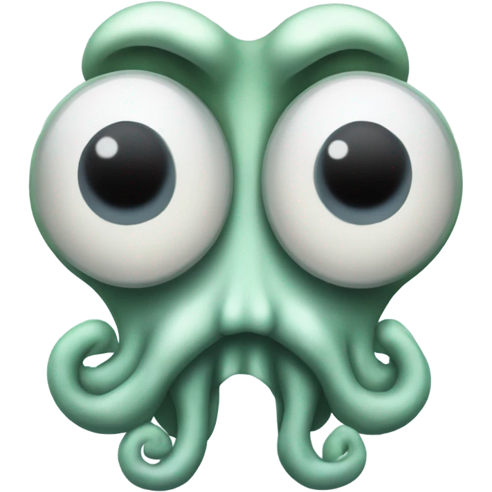 Upside down squidward emoji