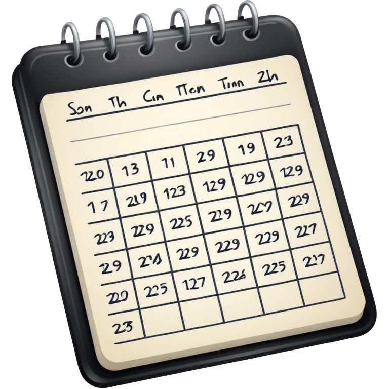 جدول مواعيد emoji