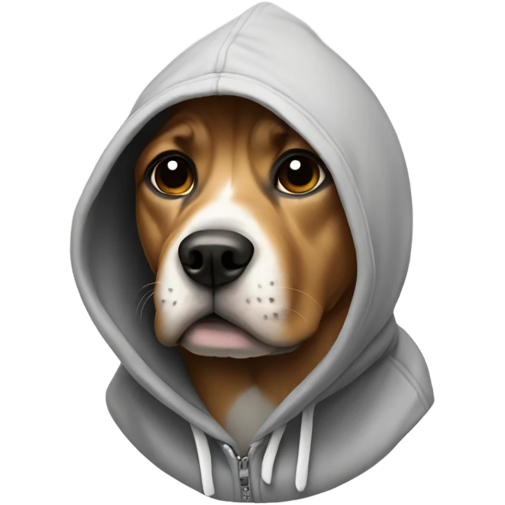 Dog wearing a hoody emoji