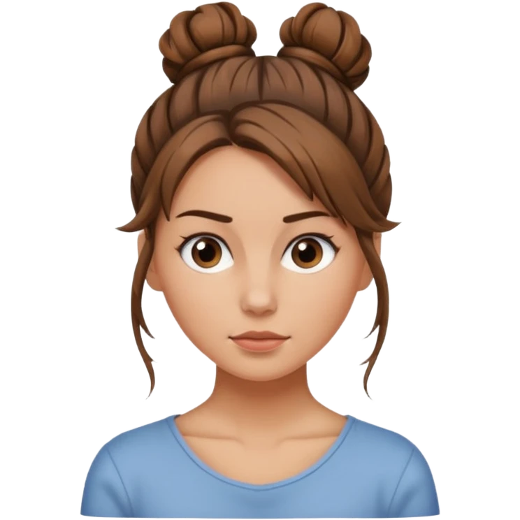 Messy bun  emoji