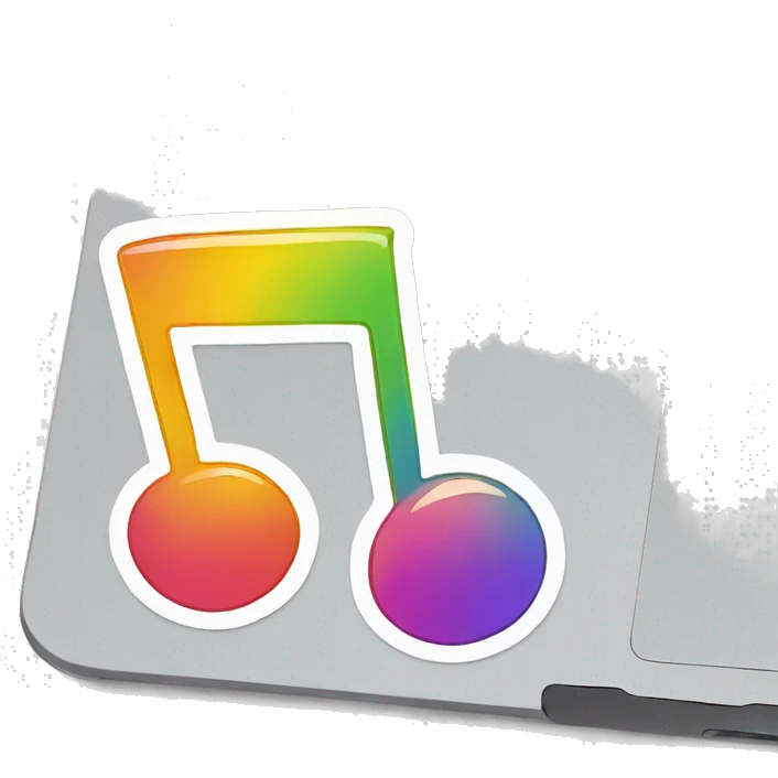 music note rainbow sticker emoji