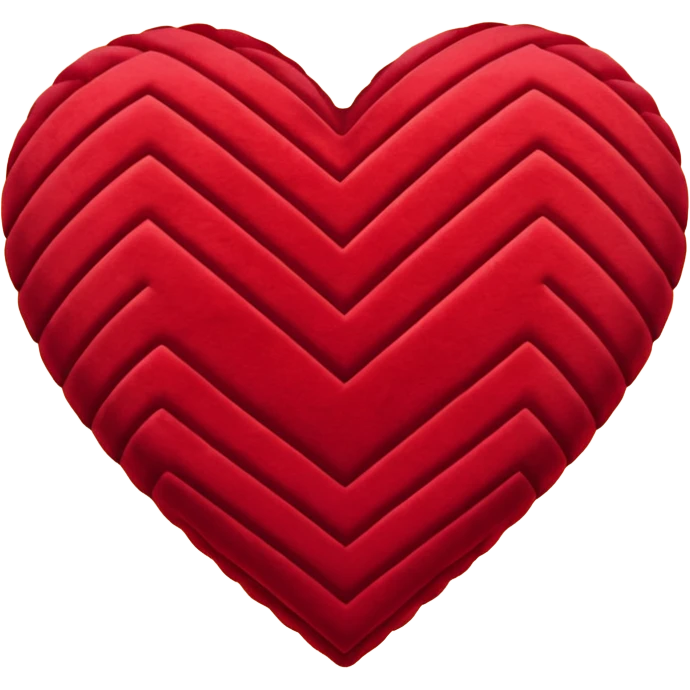 heart with a velvet zigzag pattern emoji