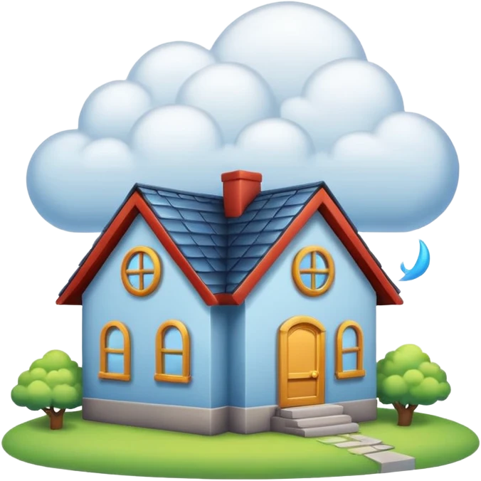 cloud made house emoji