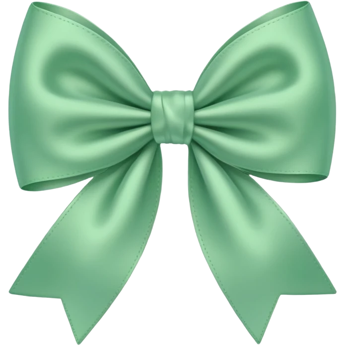 Moño verde pastel emoji