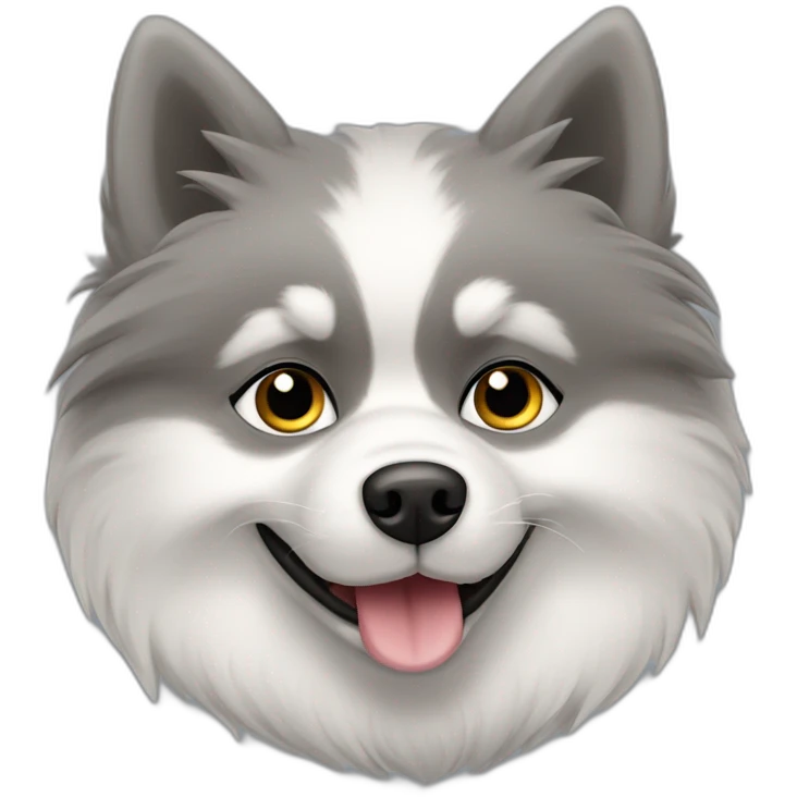 Spitz nain gris emoji