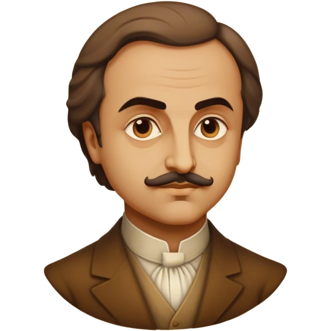 Cinematic Realistic Khalil Gibran Portrait Emoji, depicted as a poetic visionary with gentle thoughtful eyes in classic attire, rendered with soft textures and warm ethereal lighting that captures his literary spirit. emoji