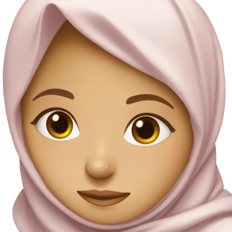 sleeping hijabi fair skin emoji