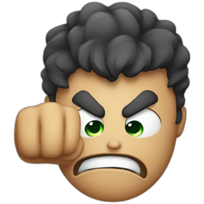 angry emoji with fist emoji