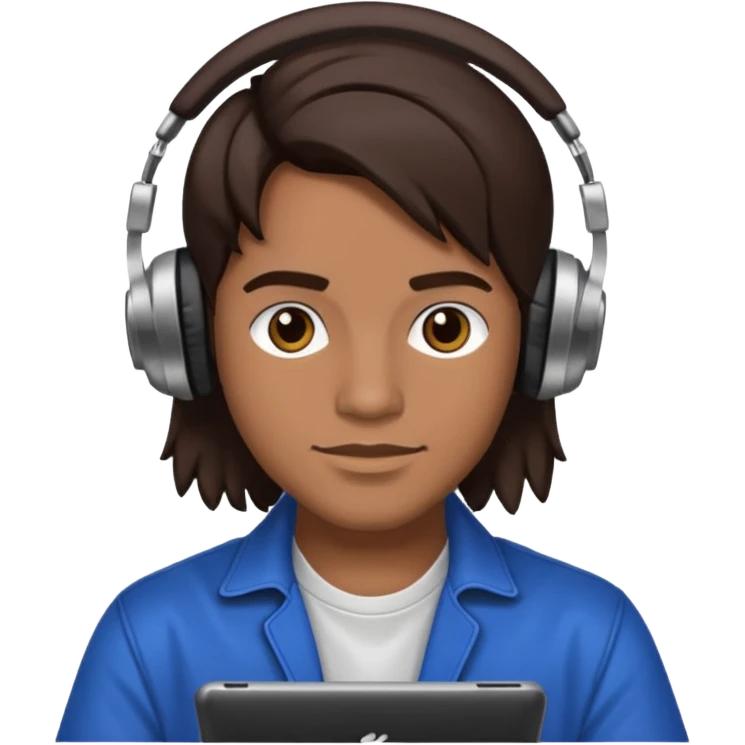 DJ Quick with dark brown hair emoji