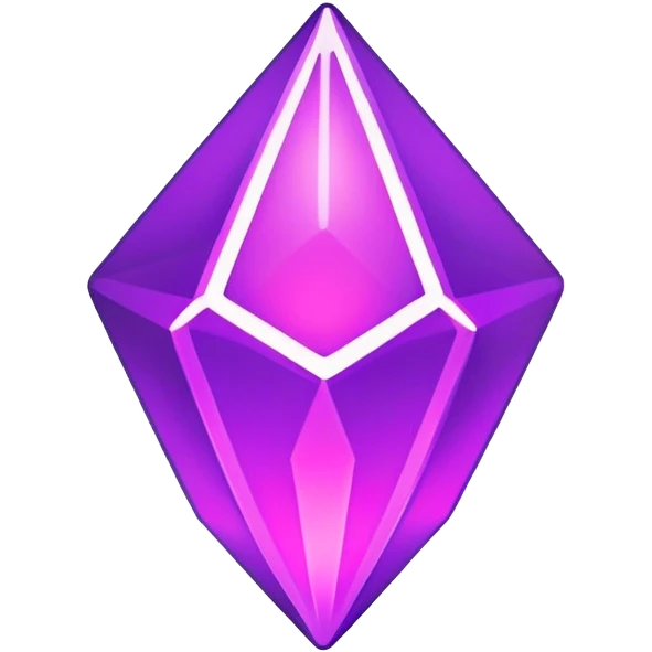 neon violet glowing plumbob emoji