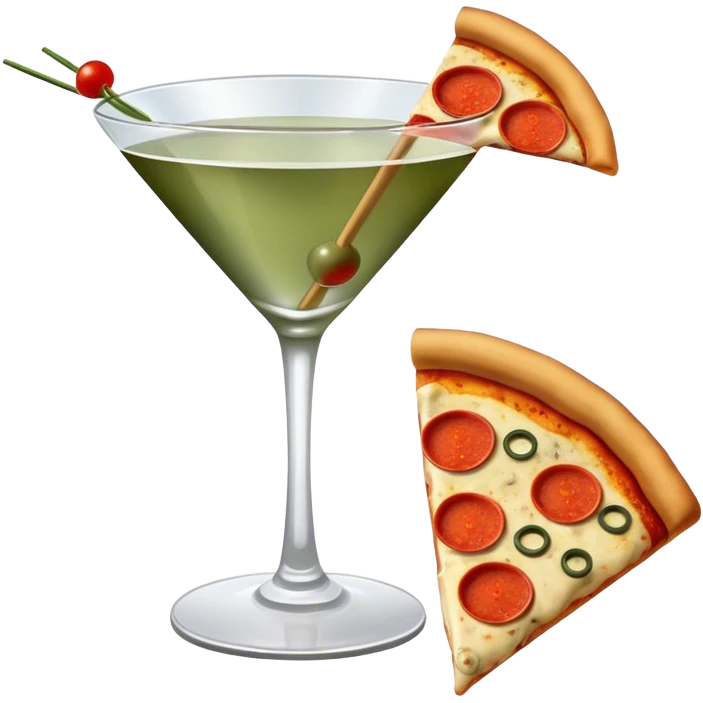 Dirty Martini And Pizza emoji
