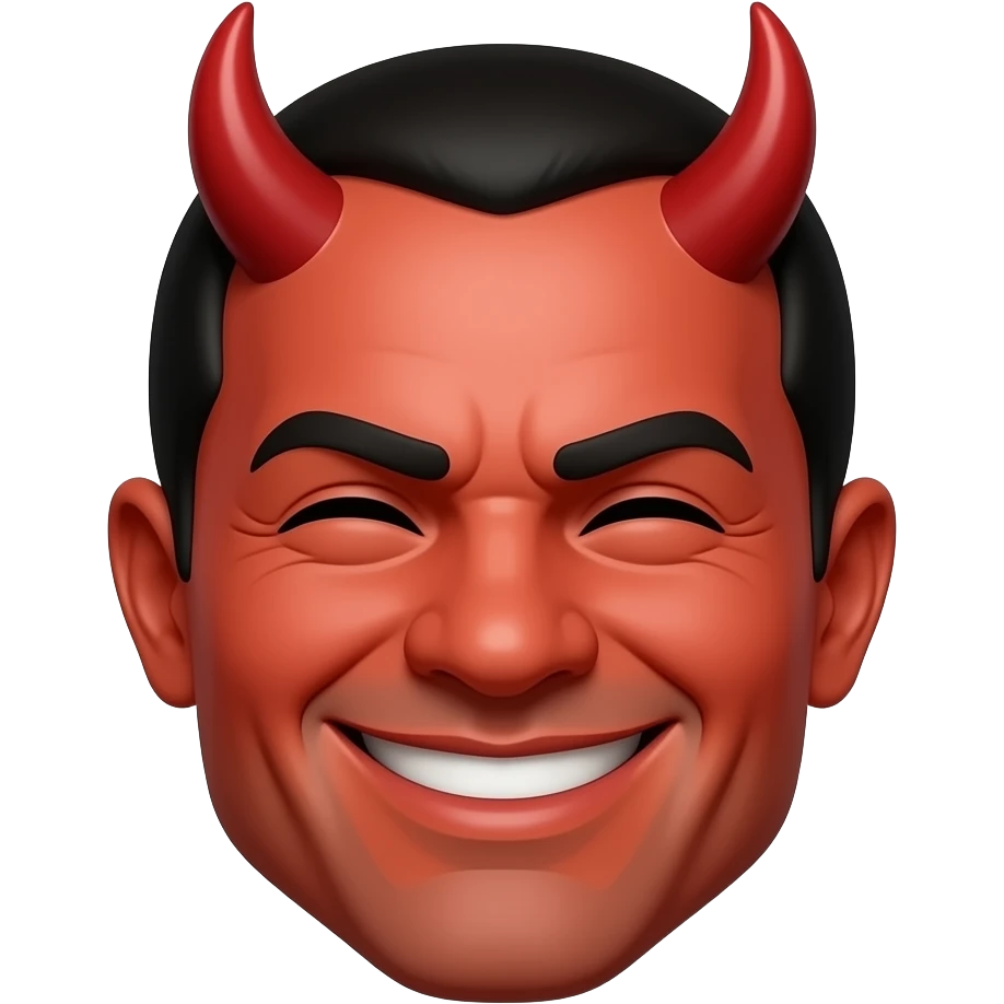 Devil chuckling emoji