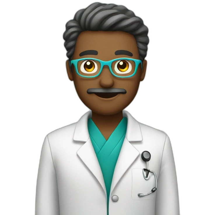Docter strenge op strand emoji