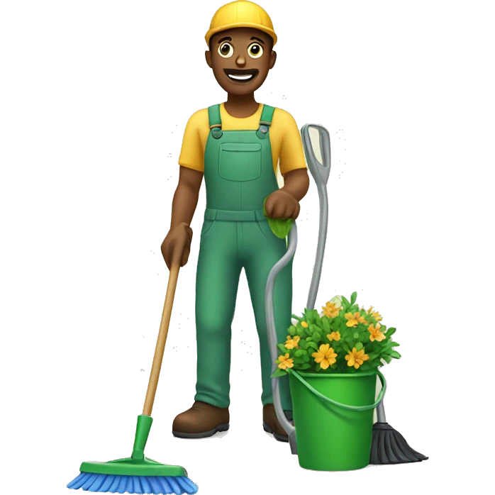 Cleaning gardener emoji