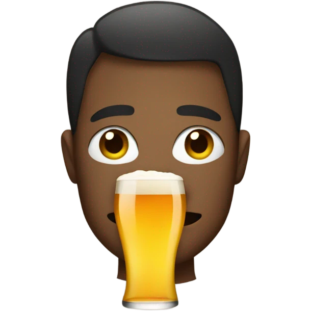 Person drinking beer emoji