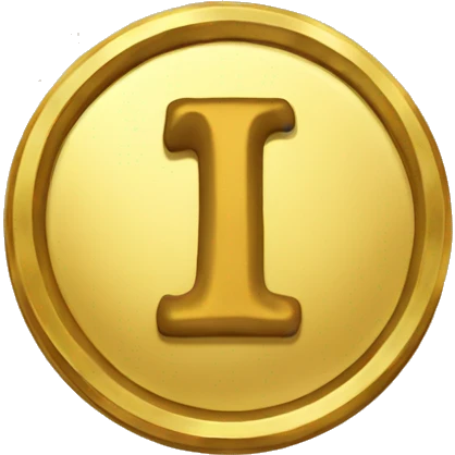 i letter gold coin emoji