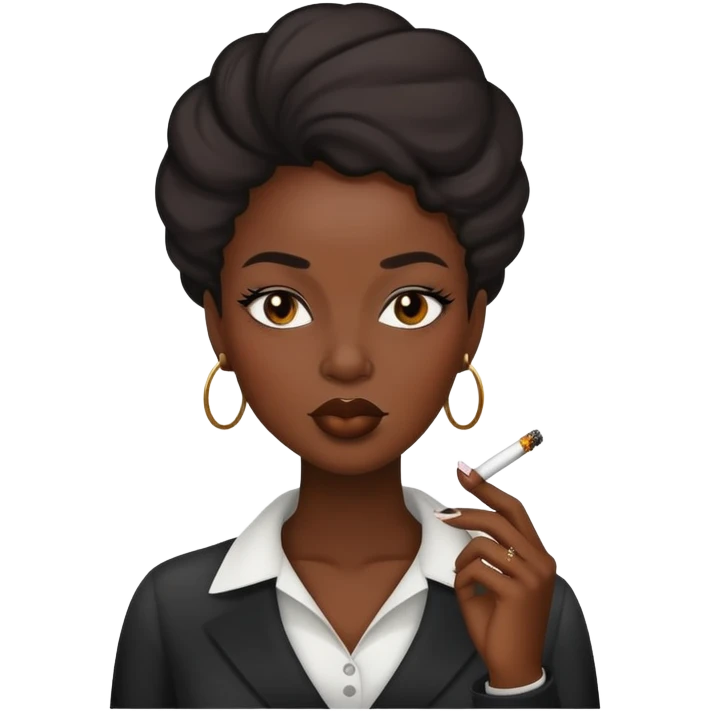 Black women smoking emoji