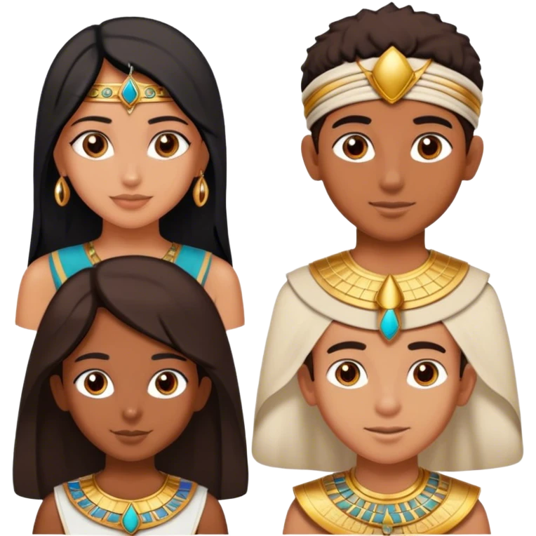 5 bestfriends, 1 indian girl, 1 Egyptian boy, persian girl 1 moroccan boy 1 black boy emoji