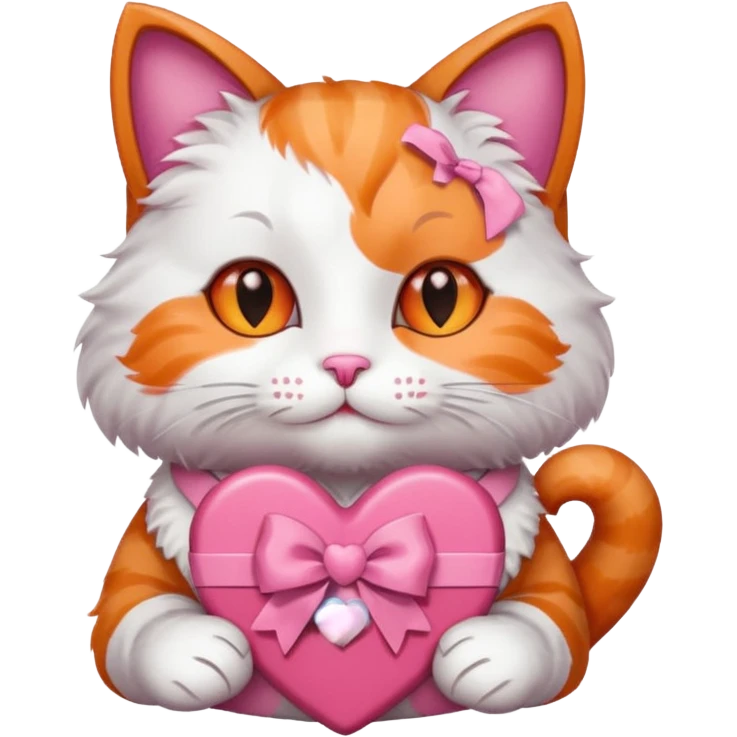 Valentine cat emoji