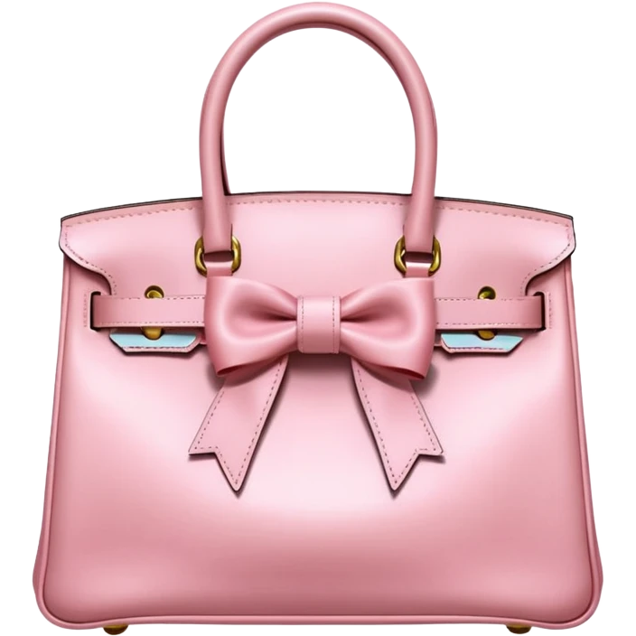 light pink birkin bag with bow emoji