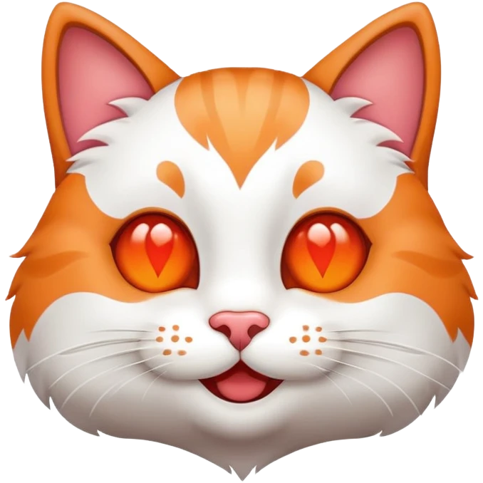 Cat with heart eyes smiling emoji