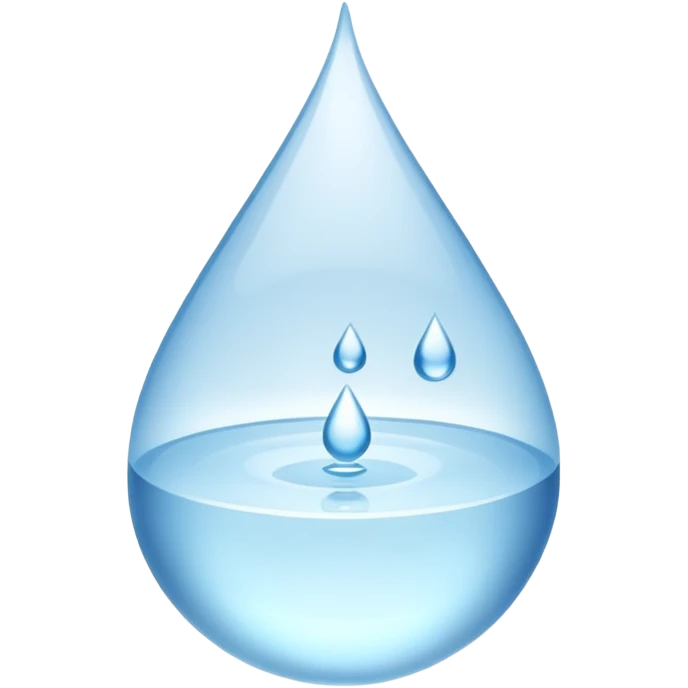 white water droplet emoji, simple and clean emoji