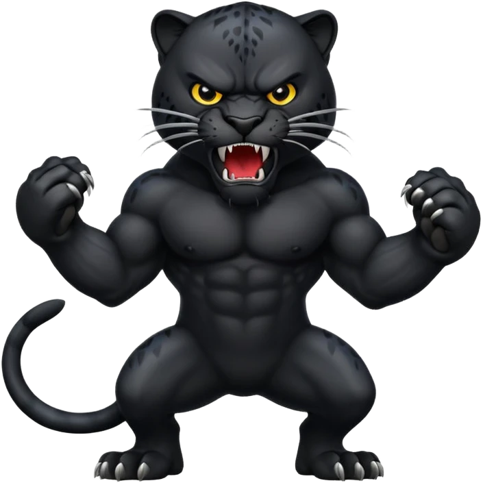 angry panther full emoji