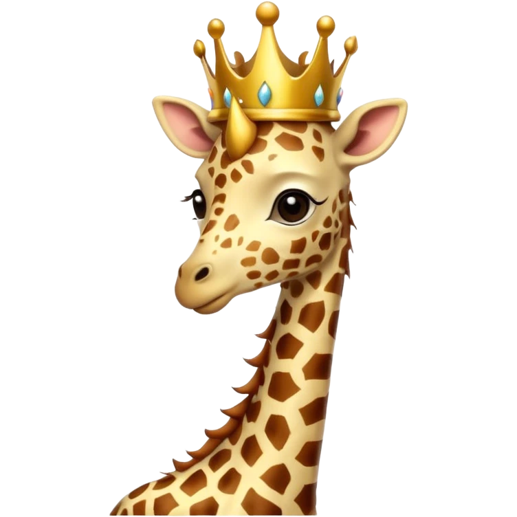 fairy giraffe with crown emoji